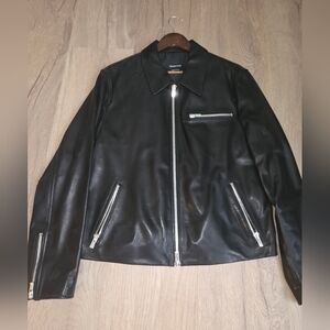 Pearled Ivory leather jacket